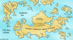 La grande carte mondiale de Linux La grande carte mondiale de Linux
