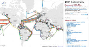 Carte Interactive des cables télécoms sous-marins